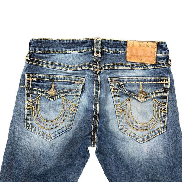 True Religion Jeans Size 32 Ricky Relaxed Straight Blue - Picture 2 of 13
